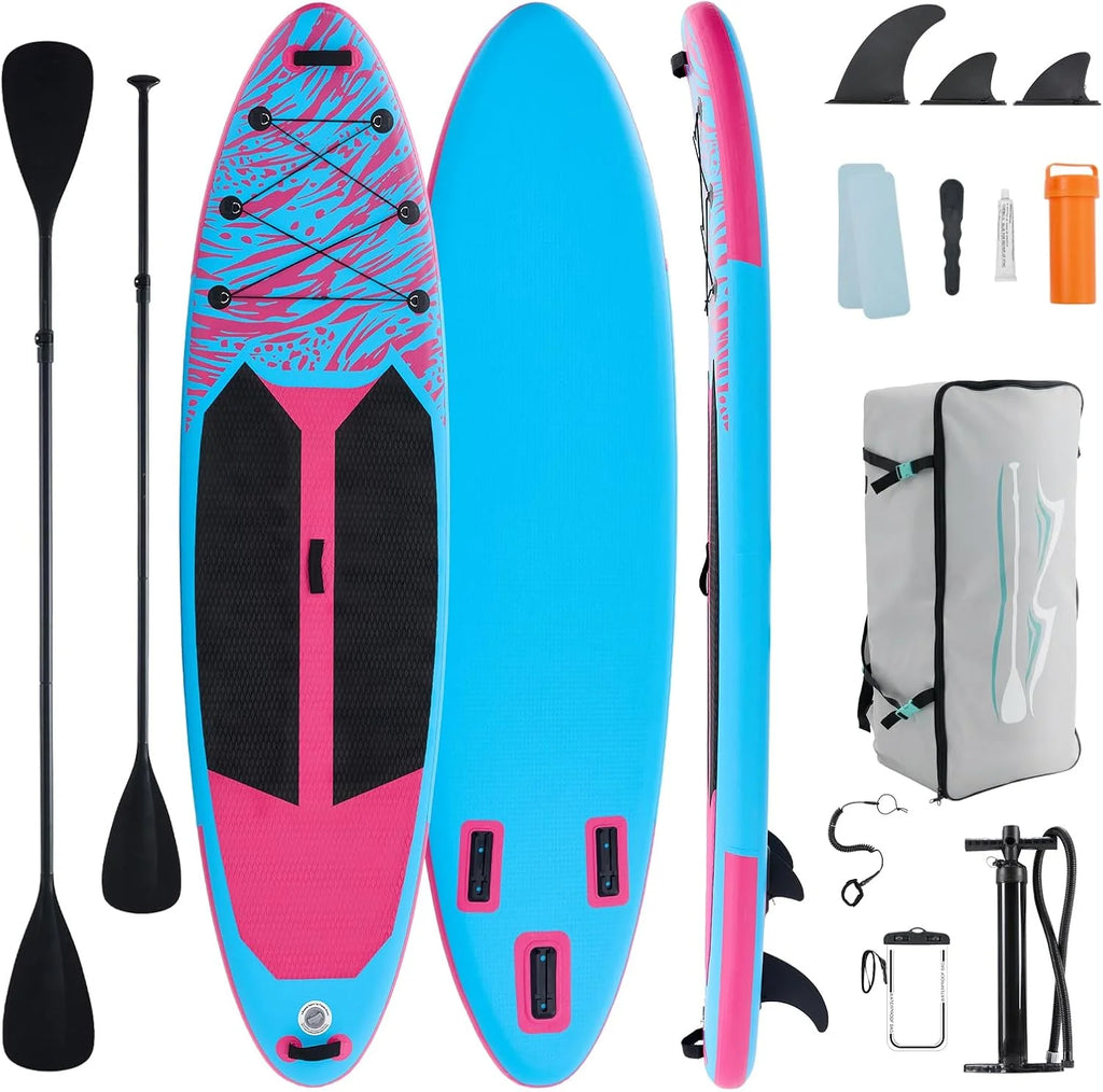 Sweetcrispy Inflatable Stand Up Paddle Board with Premium SUP Paddleboard Accessories,2-in-1 Paddle