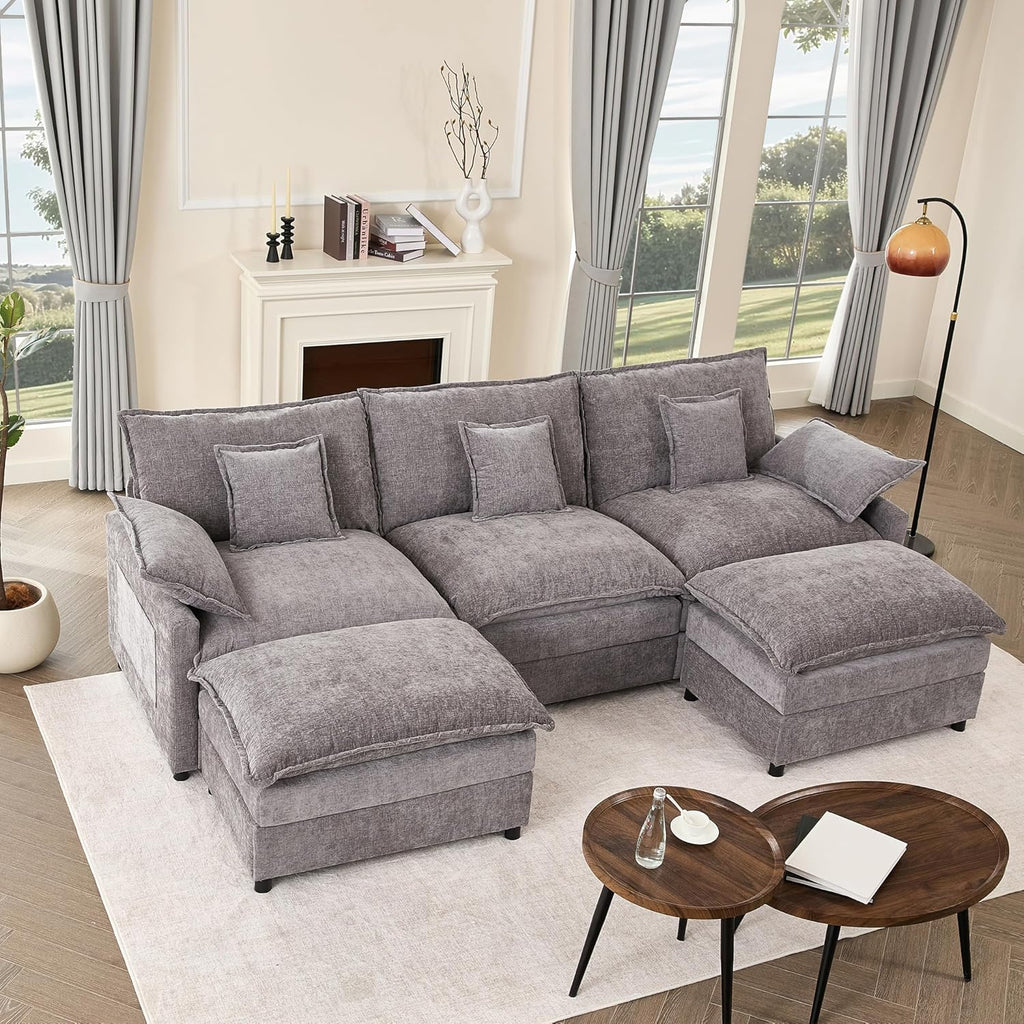 108 U-shaped sofa modular sofa three-seater comfortable cloud sofa