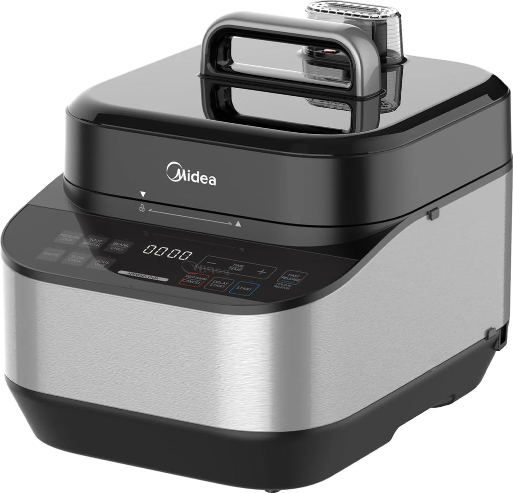 Midea 12-in-1 electric pressure cooker, multi-function slow cooker, rice cooker, steamer, wok