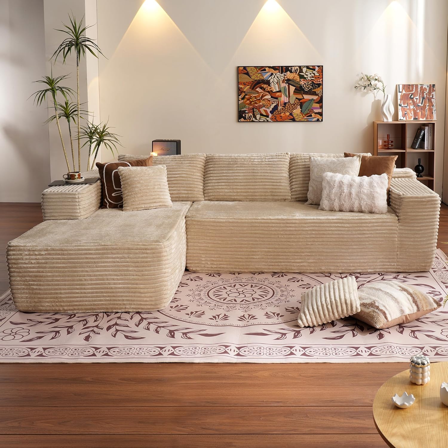 Ovios 104 Cloud Section Sofa L-shaped lounge chair, modern modular sofa