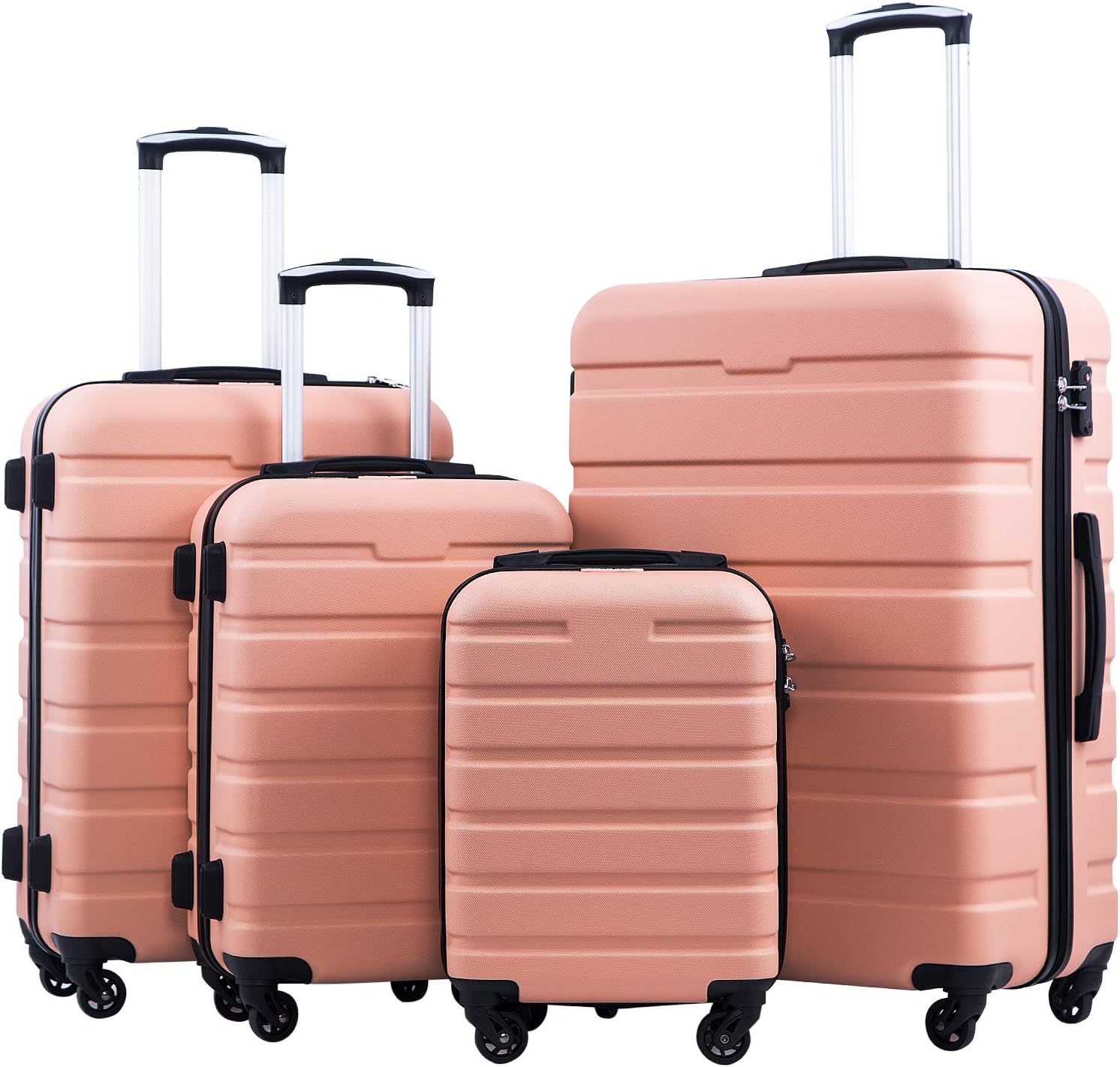 Coolife Luggage 3 Piece Set Suitcase Spinner Hardshell Lightweight TSA Lock