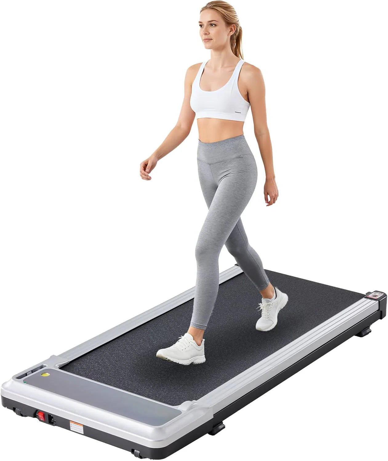 Sweetcrispy Compact Treadmill for Small Spaces Quiet Under Desk Walking Pad Slim
