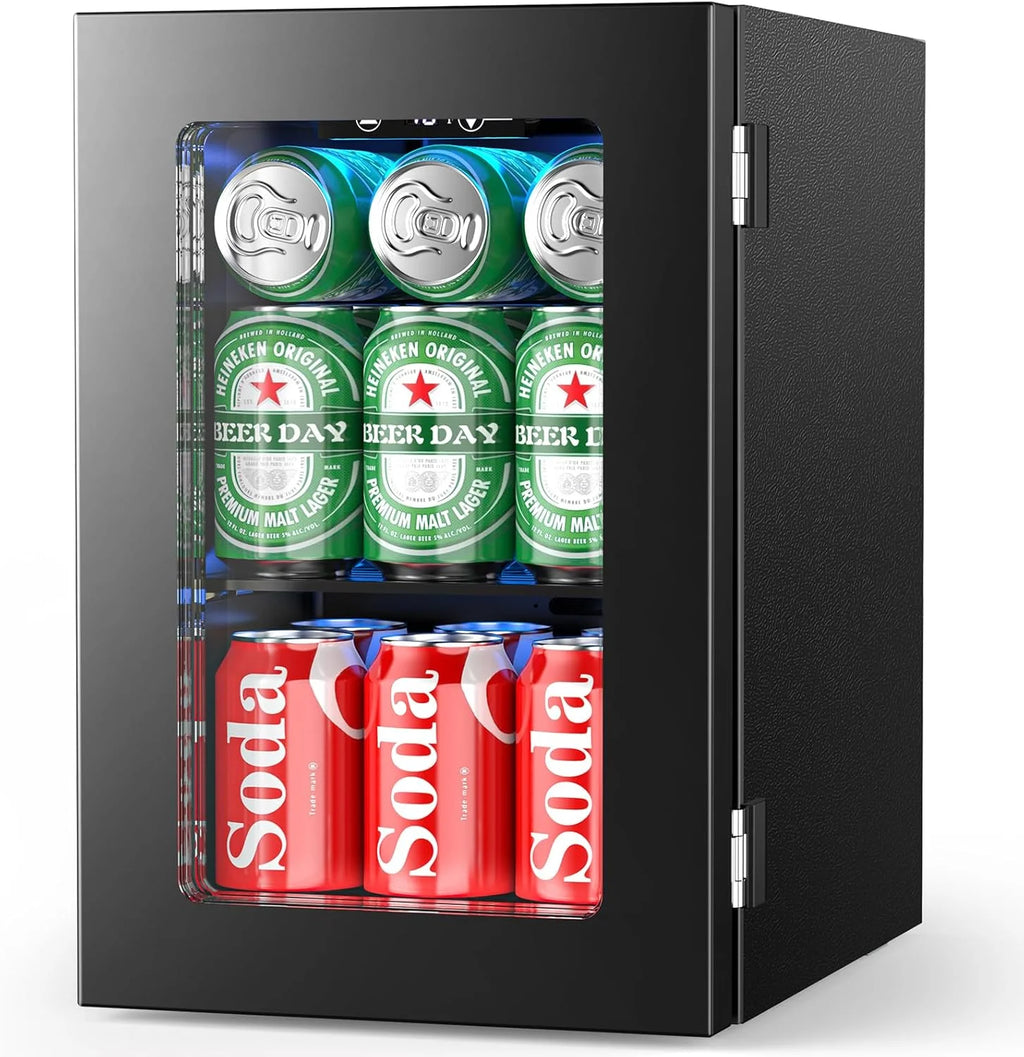 Electactic Mini Fridge 130 Can Beverage Refrigerator Cooler 3.2 Cu.Ft Drink Fridge