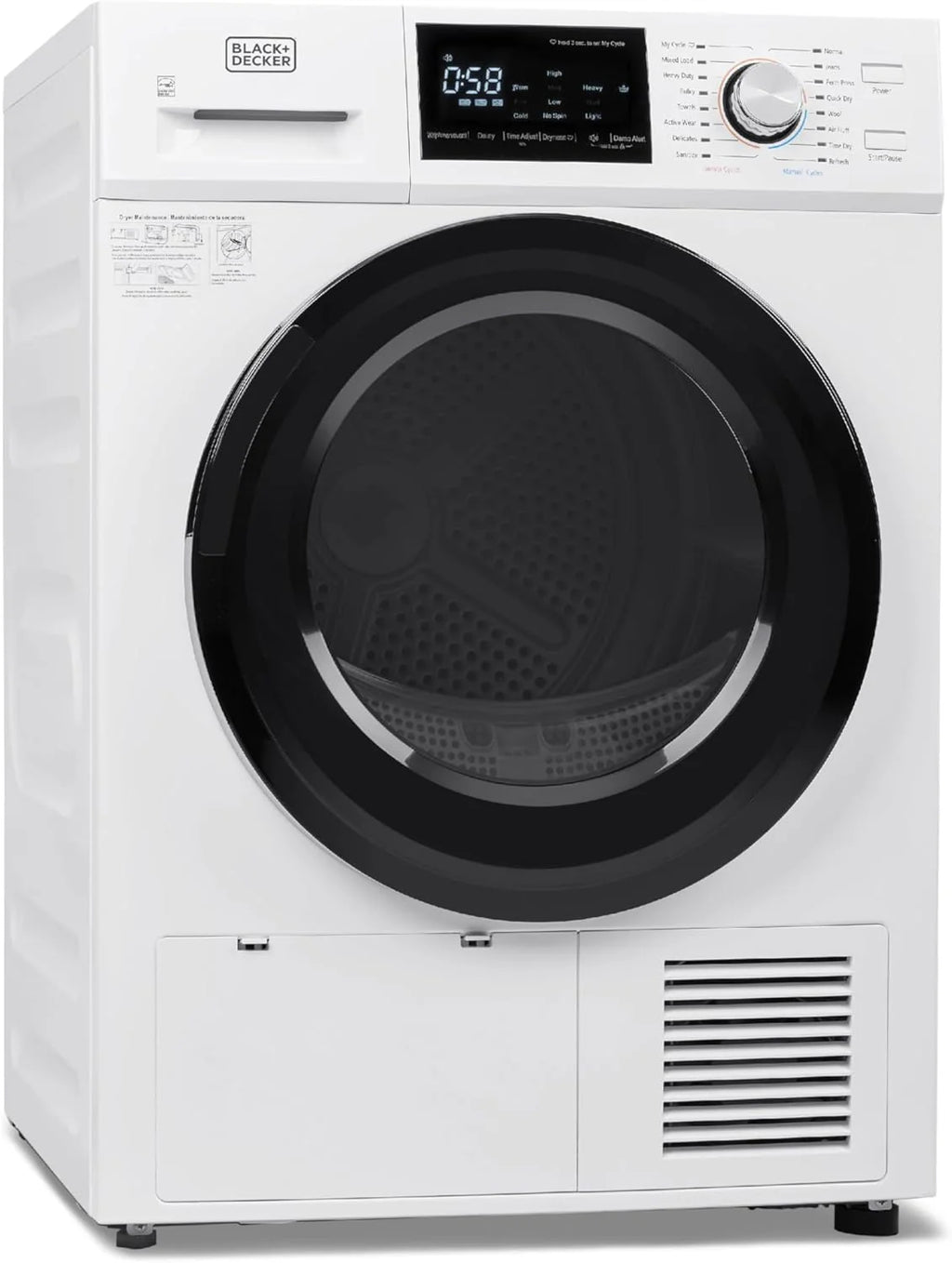 BLACK+DECKER BCED37 Compact Dryer for Standard Wall Outlet