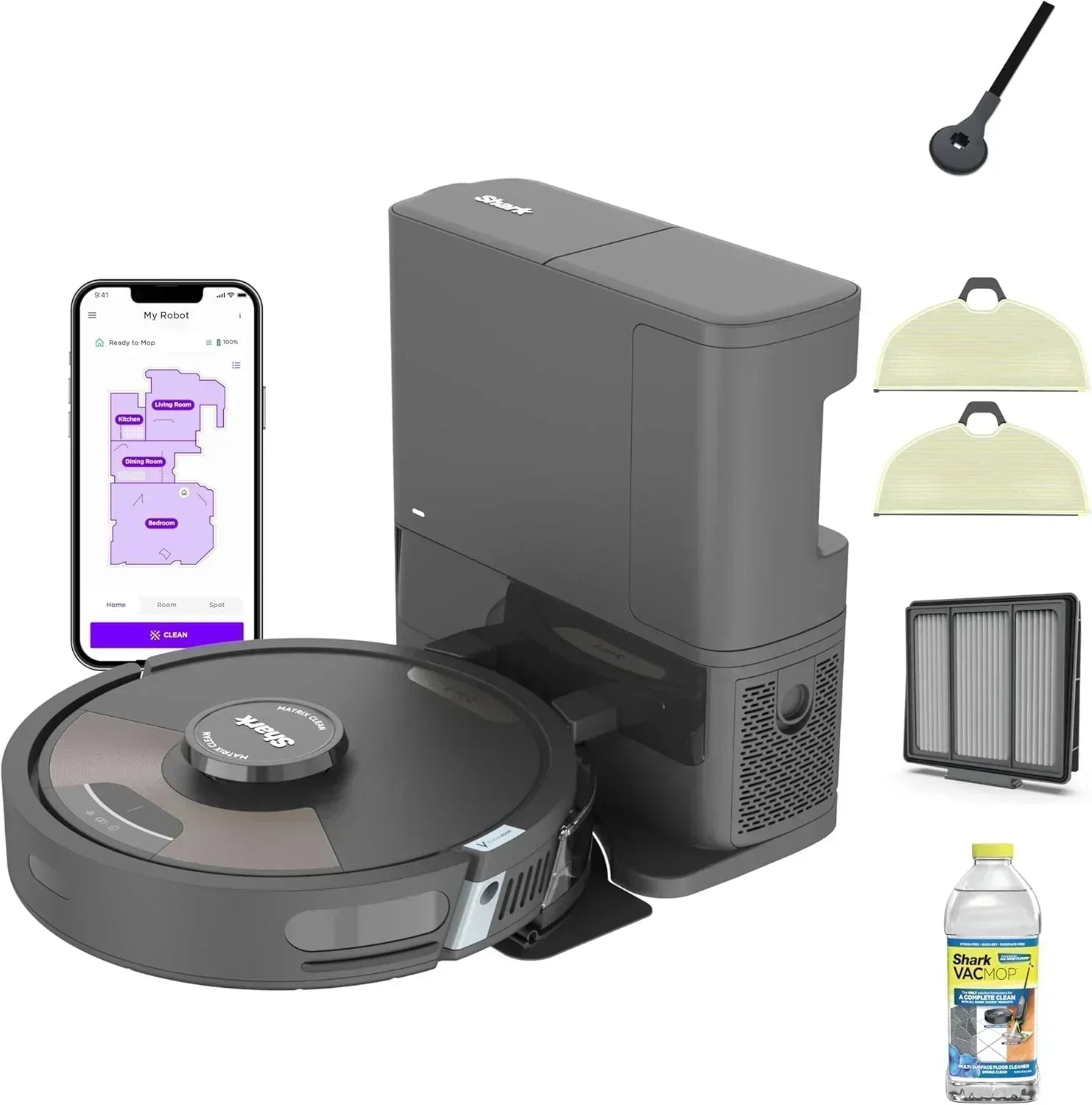 Robotic vacuum cleaner Voice Control Robot Vacuum with Matrix Clean Navigation Home Mapping