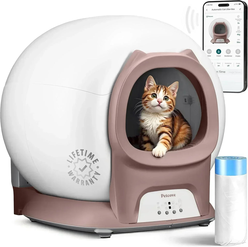 Self Cleaning Litter Box with Auto Safety Sensors Automatic Cat Litter Box Self-Cleaning