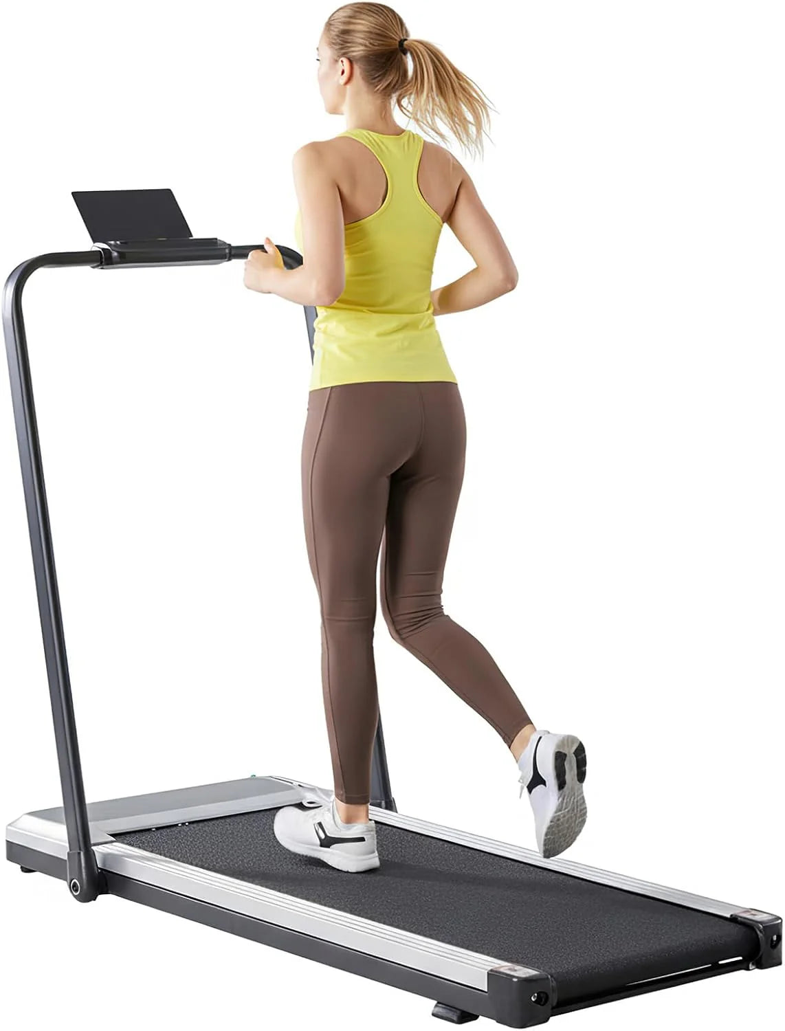 Sweetcrispy Compact Treadmill for Small Spaces Quiet Under Desk Walking Pad Slim