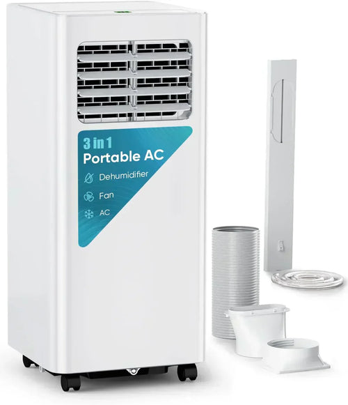 8,000 BTU Portable Air Conditioner 3-in-1 AC Unit with Remote Control Ultra-Quiet Cooling for Rooms