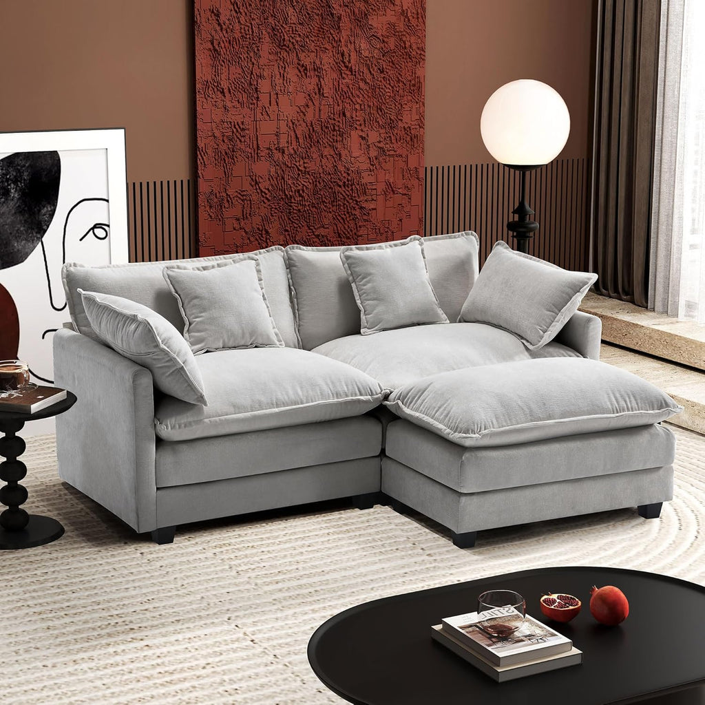 ihanherry 146-inch U-shaped modern sofa modular area cloud sofa