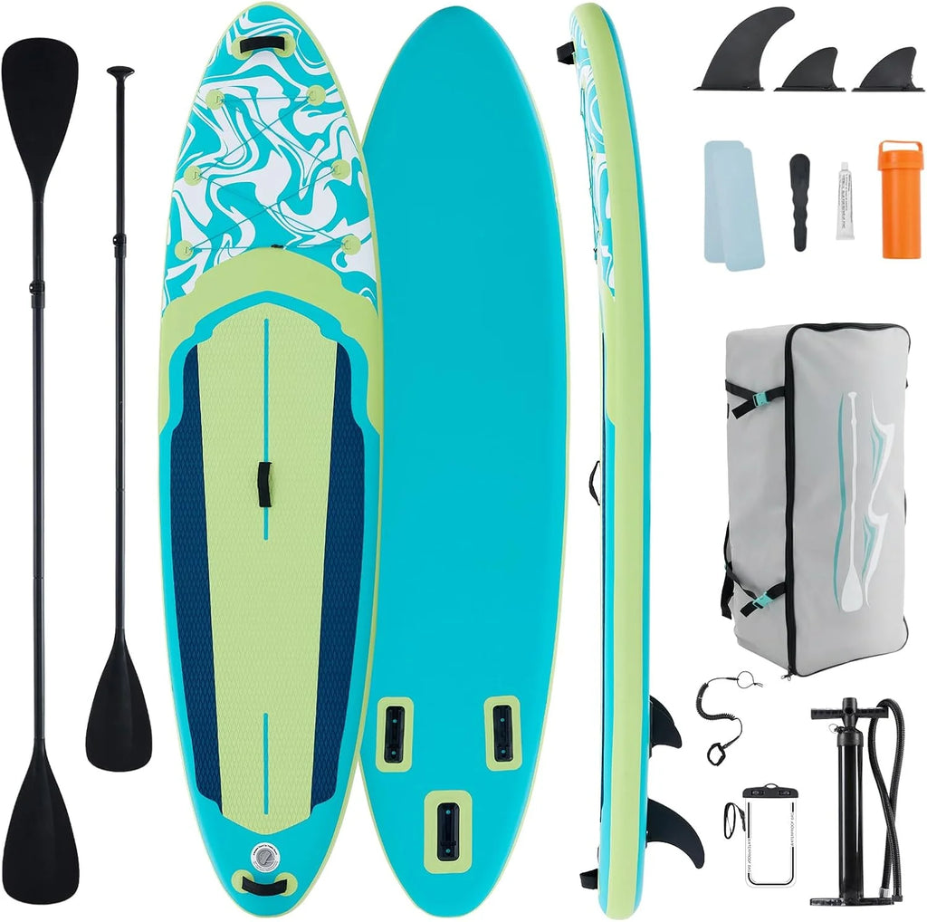 Sweetcrispy Inflatable Stand Up Paddle Board with Premium SUP Paddleboard Accessories,2-in-1 Paddle