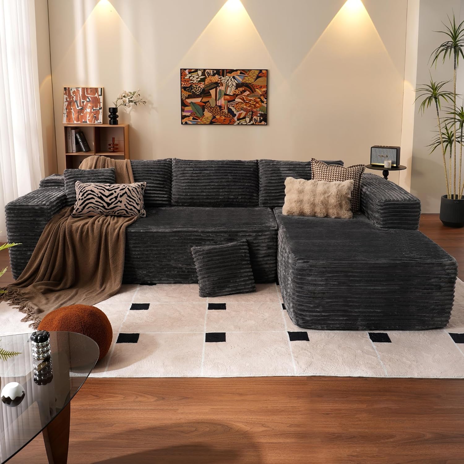 Ovios 104 Cloud Section Sofa L-shaped lounge chair, modern modular sofa