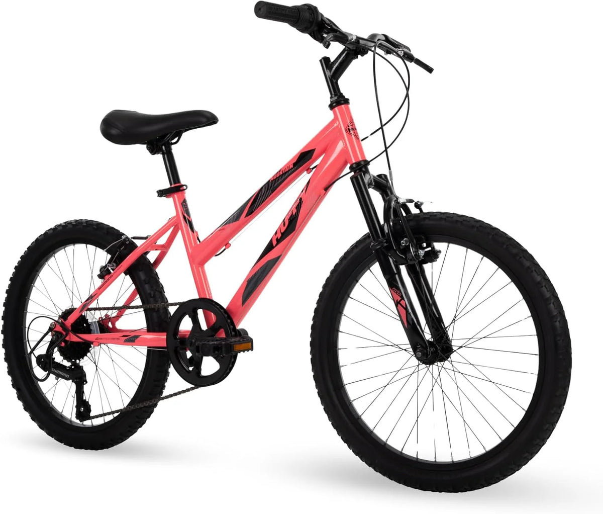 Huffy Stone Mountain Hardtail Mountain Bike for Boys/Girls/Men/Women, 20/24/26 Sizes, 6 or 21 Speed Shimano Twist Shifting, Front or Dual Suspension, Comfort Saddle, Sleek Colors