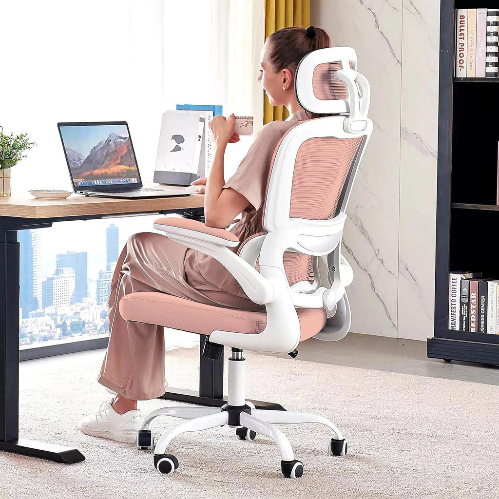 Office Chair Ergonomic Desk Chair, 330 lbs Home Mesh Desk Chair with Wheels, Comfortable Gaming Chair, High Back Office Chair