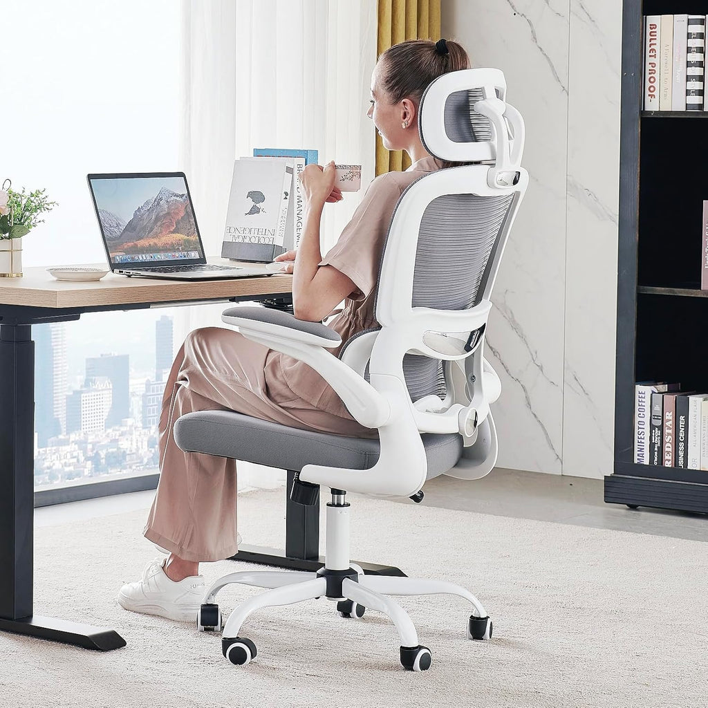 Office Chair Ergonomic Desk Chair, 330 lbs Home Mesh Desk Chair with Wheels, Comfortable Gaming Chair, High Back Office Chair