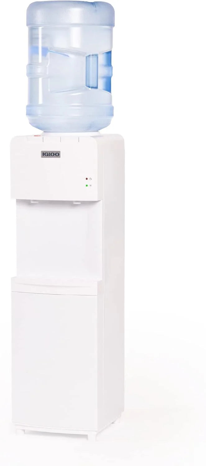 Igloo Bottom Loading Water Dispenser Stainless Steel, Holds 3 and 5 Gallon Jugs, Child Safety Lock
