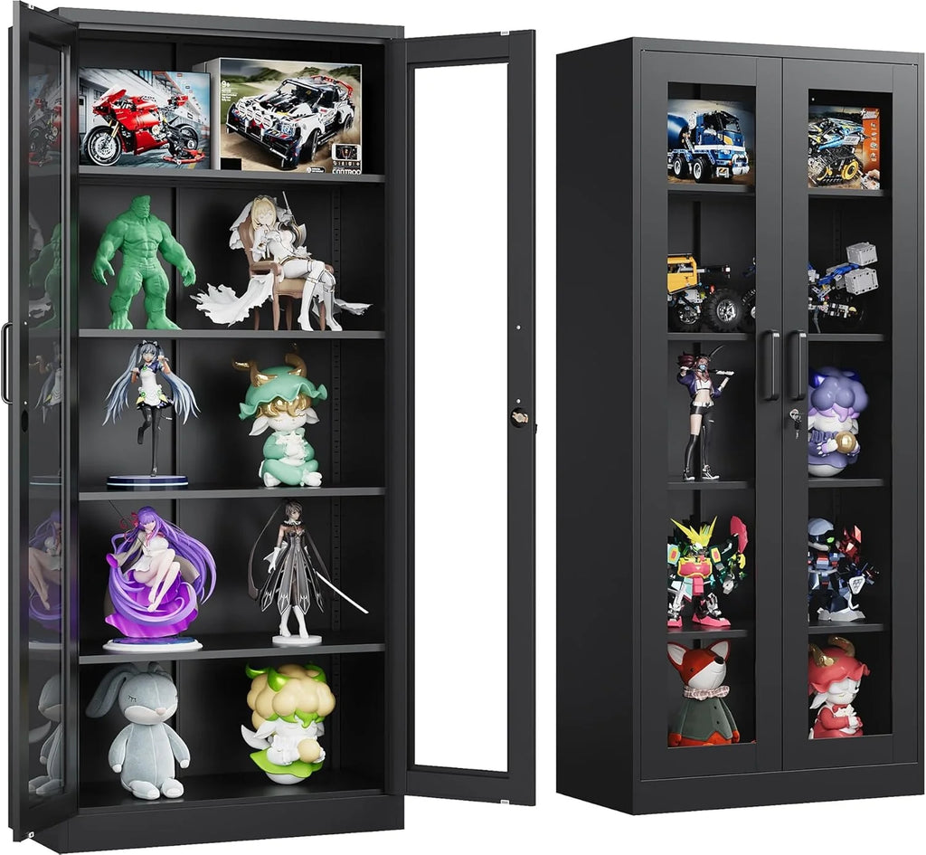 SISESOL Wide & Deep Metal Storage Cabinet with 2 Doors and 6 Shelves,72x36x18
