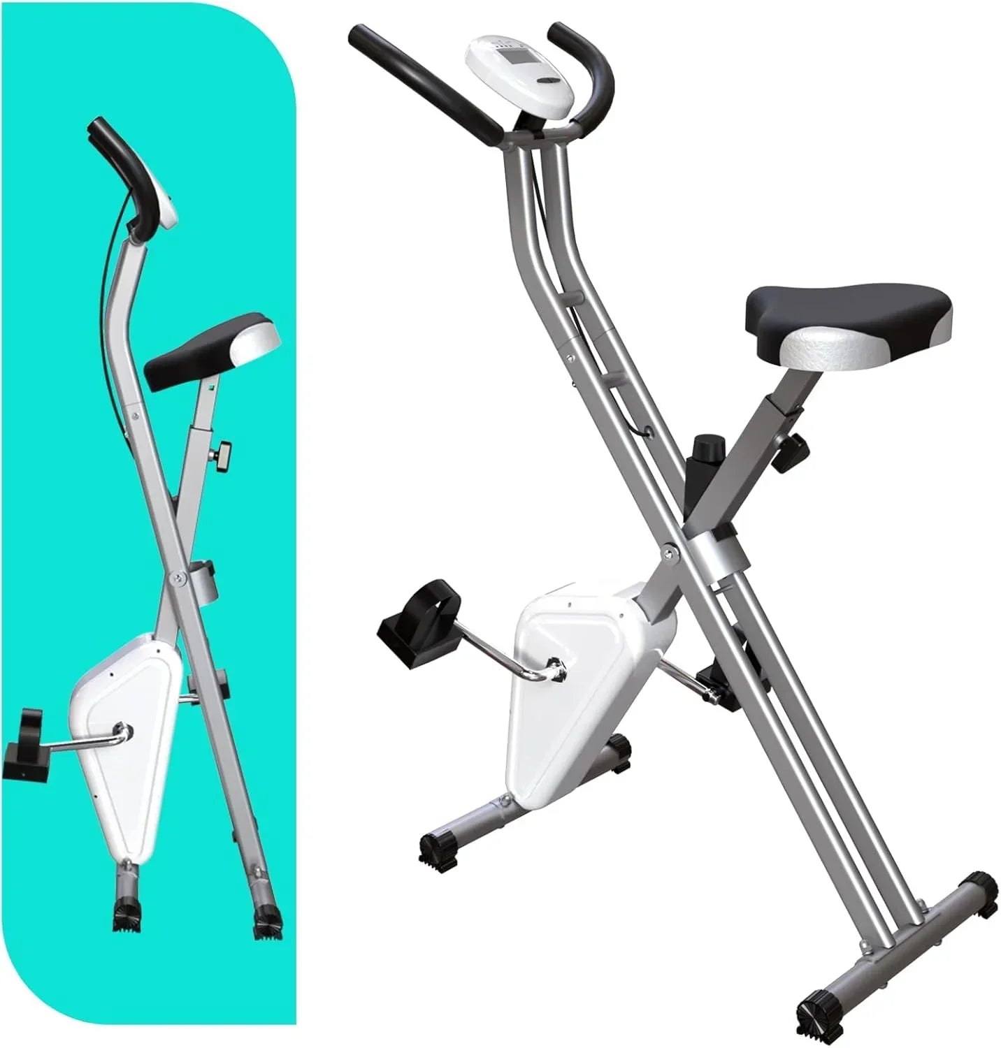 Foldable Exercise Bike Stationary Bikes  5 IN 1 Indoor Workout Cycling Bike Quiet Magnetic Resistance