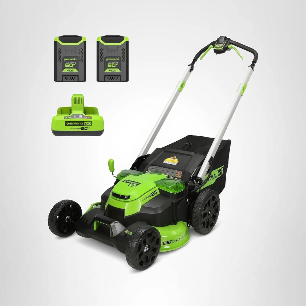 Greenworks 60V 17 Brushless Cordless Push Lawn Mower 2-in-1 Mulching/Bagging 4.0Ah Battery