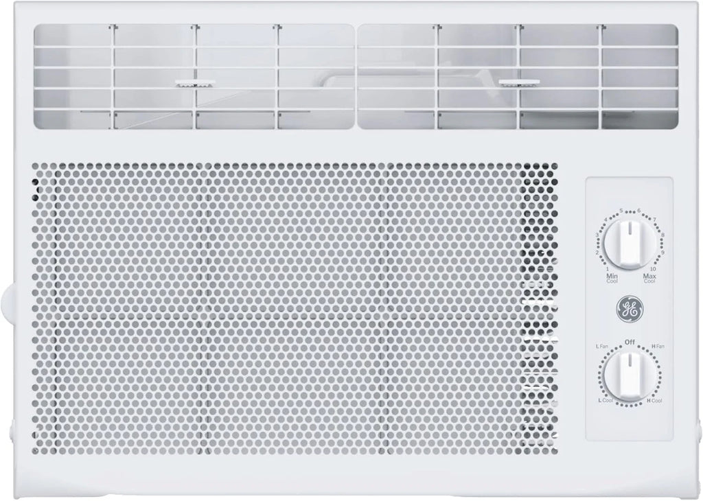 GE Window Air Conditioner Unit, 6,000 BTU for Small Rooms up to 250 sq ft. with Adjustable Fan and Cooling Settings, Perfect for Small Bedroom or Living Room, Easy Install Kit Included, White