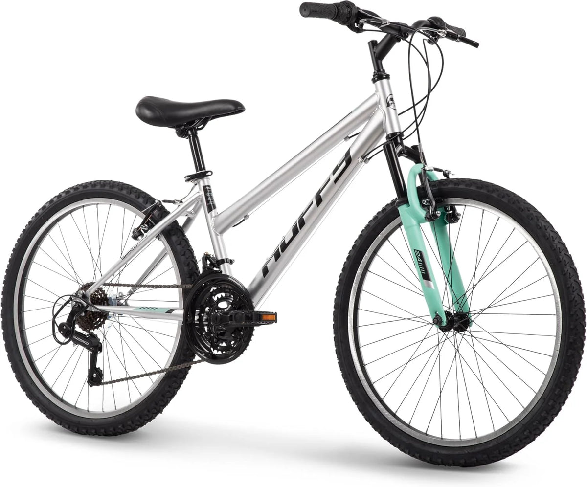 Huffy Stone Mountain Hardtail Mountain Bike for Boys/Girls/Men/Women, 20/24/26 Sizes, 6 or 21 Speed Shimano Twist Shifting, Front or Dual Suspension, Comfort Saddle, Sleek Colors