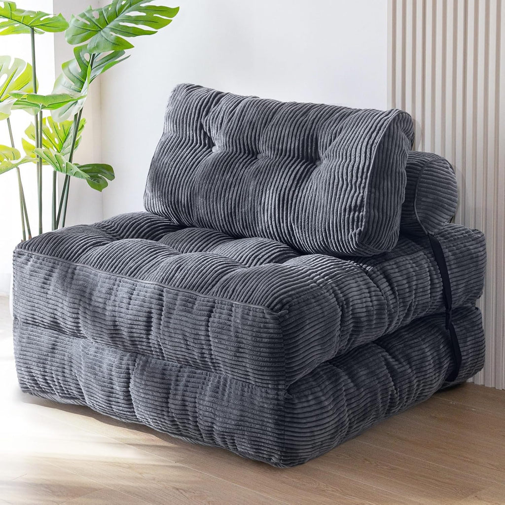 MAXYOYO Folding Sofa Bed Convertible Sleeper Chair with Pillow Foldable Mattress