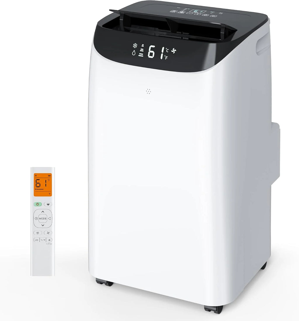 14000 BTU Portable Air Conditioners with Remote Control, 3-in-1 Free Standing Cooling AC Unit with Fan & Dehumidifier, Cools Room up to 700 sq.ft, Smart/Sleep Mode,3 Speed,Auto Swing,24H Timer