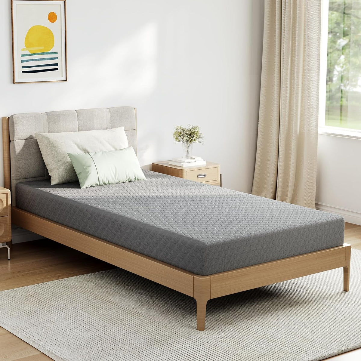 Novilla Twin Size Mattress, 10 Inch Memory Foam Mattress Twin for Balanced Support & Pressure Relief, Cooling Comfort for Nightlong Refreshment, CertiPUR-US Certified Mattress in a Box, Medium Firm