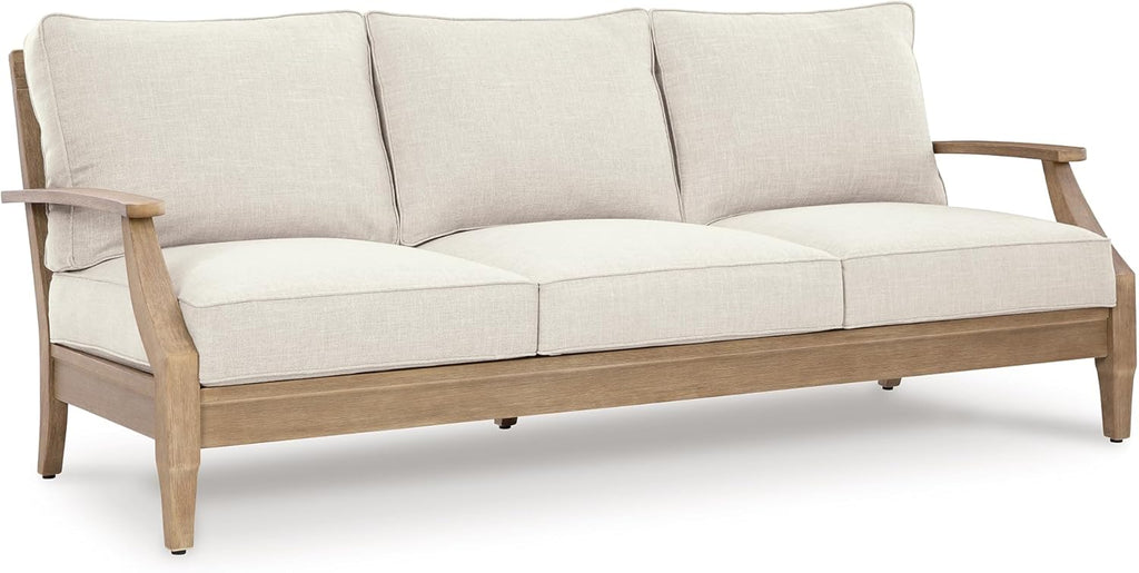 Coastal view outdoor terrace eucalyptus sofa