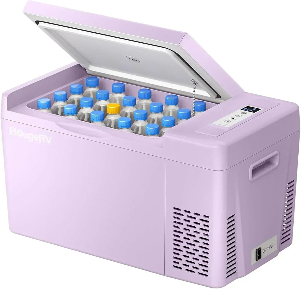 BougeRV 12 Volt Refrigerator 12V Car Fridge 23 Quart Portable Freezer Compressor Cooler