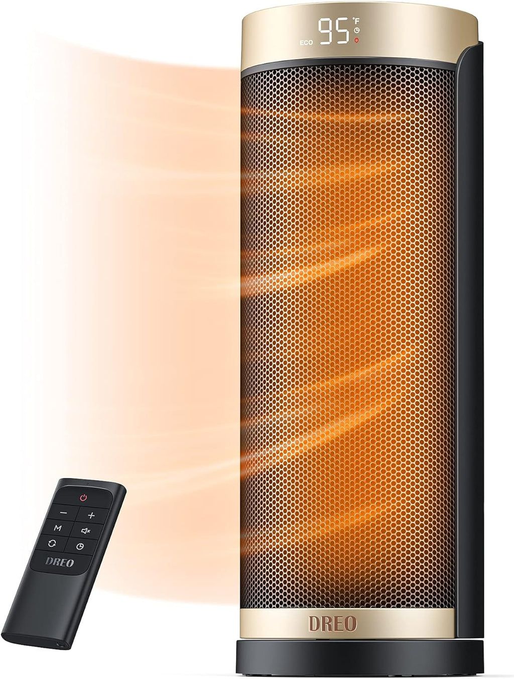 Dreo Space Heater, 1500W Electric Heaters for Indoor Use with Thermostat, 70�� Oscillation, 8 Safety Protections, 5 Modes, Remote, 12H Timer, Quiet Portable Heater for Office, Bedroom, Large Room
