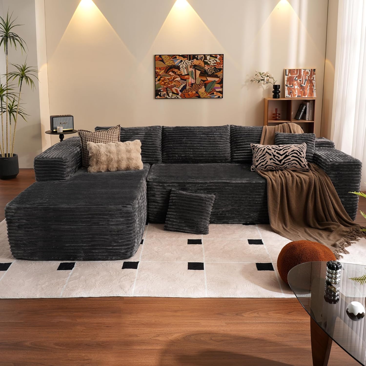 Ovios 104 Cloud Section Sofa L-shaped lounge chair, modern modular sofa
