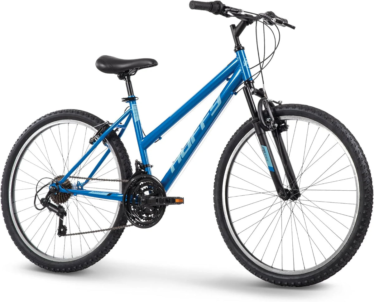 Huffy Stone Mountain Hardtail Mountain Bike for Boys/Girls/Men/Women, 20/24/26 Sizes, 6 or 21 Speed Shimano Twist Shifting, Front or Dual Suspension, Comfort Saddle, Sleek Colors