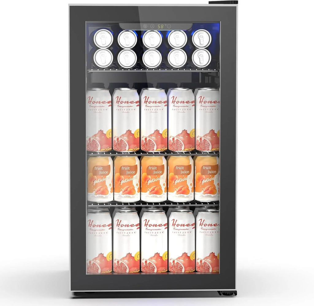 Electactic Mini Fridge 130 Can Beverage Refrigerator Cooler 3.2 Cu.Ft Drink Fridge