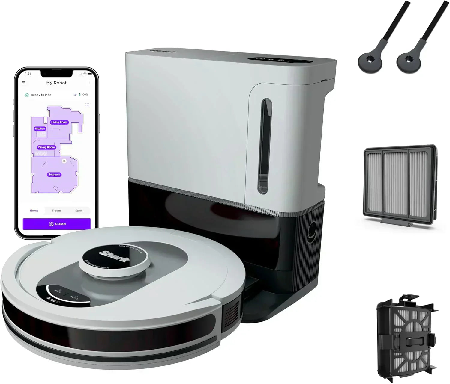 Voice Control Robot Vacuum with Matrix Clean Navigation Home Mapping 60-Day Capacity